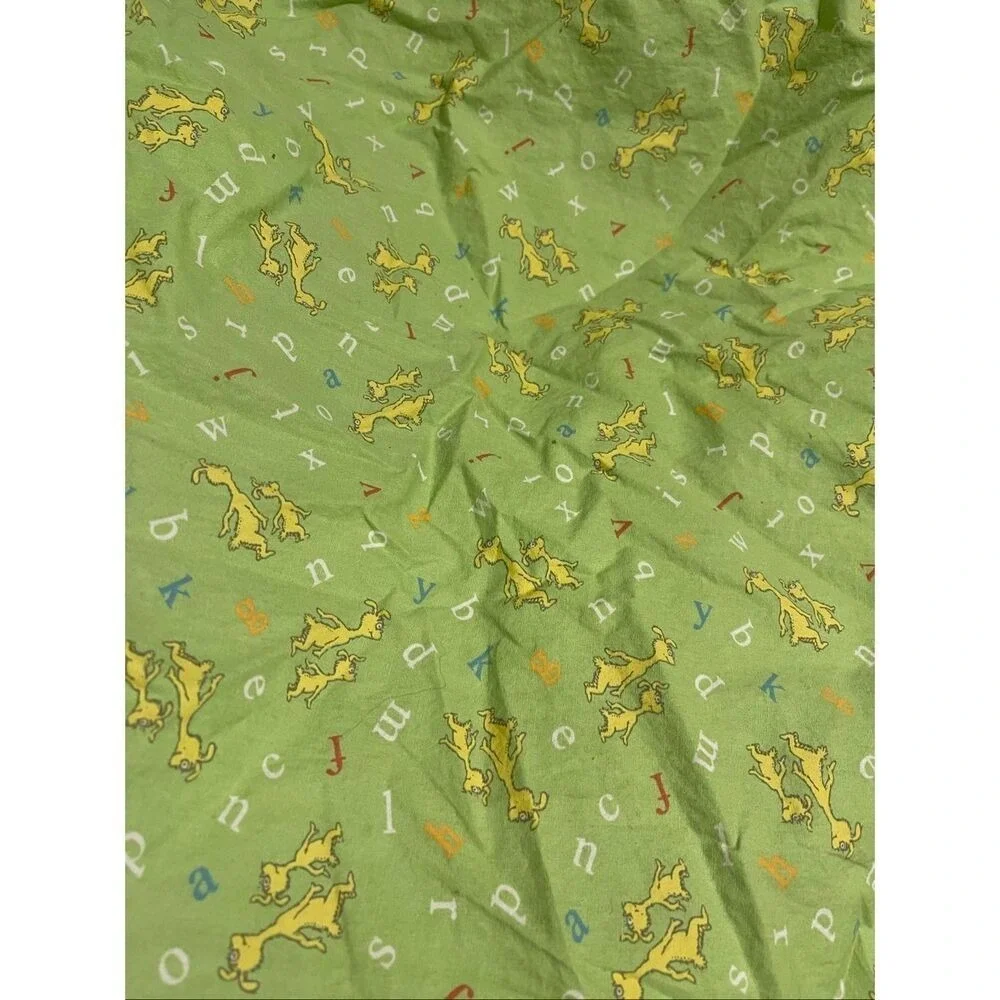 Dr.Seuss Nursery Fitted Green Crib Sheet for mattress  by Trend Lab